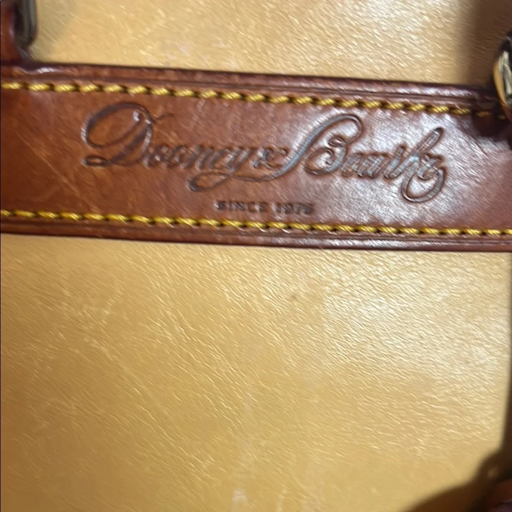 Dooney & Bourke Tan and Brown Satchel with Structured Design - Picture 6 of 13